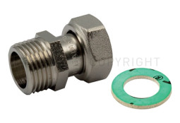 Lat Американка с НГ 11/4" г/ш никель Tiemme