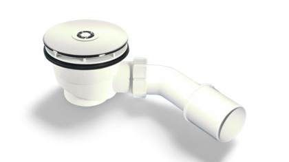 MRS4C Сифон бутылочный для поддона (сливное отверстие 90-100мм) с 113мм пластиковыми выпуском и "гр