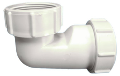 40FSD Отвод на 90° компрессионный низкий 1 1/2"«мама»хДу=40мм; цвет-белый