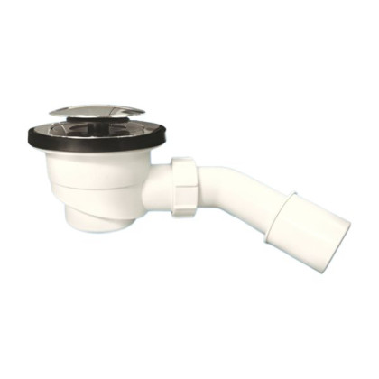 MRS4CLCP Сифон бутылочный для поддона (сливное отверстие 90-100мм) с латунными выпуском (D113мм, H3