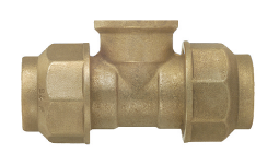 (ПНД) ЛАТУННЫЙ ТРОЙНИК 25ц.-3/4внут.-25ц FIV