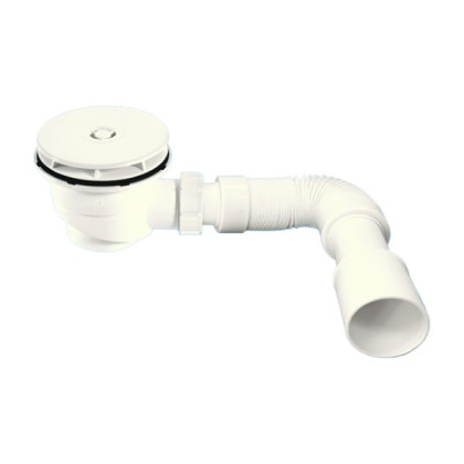 MRS4W-F Сифон бутылочный для поддона (сливное отверстие 90-100мм) с выпуском (D113мм, H33мм) и "гри