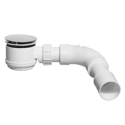 MRS6C-SLF-65 Сифон бутылочный для поддона (сливное отверстие 50-75мм) с выпуском (D80мм, H42мм) и "