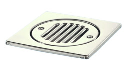 MRFGC3-S Насадка (150ммх150мм) сливная металлическая (полированная нержавейка) усиленная с привинче