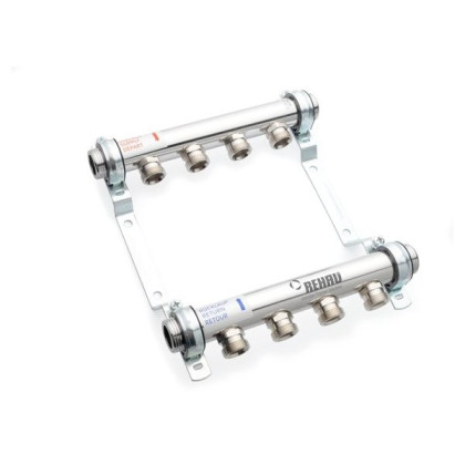 REHAU Распределительный коллектор 1", HLV 3 контуров-3, выход-3/4" ЕК, нж