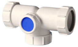 40TD Тройник компрессионный Ду=40ммхДу=40ммх1 1/2"«папа» с разделением потоков; цвет-белый