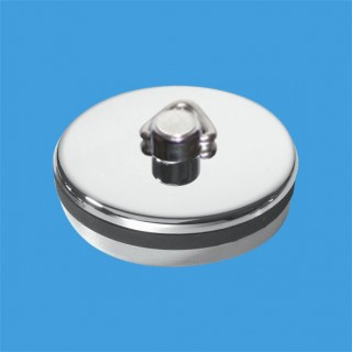 CP1T Пластиковая пробка с треугольным держателем под цепочку для выпуска с 60мм решеткой; цвет-хром