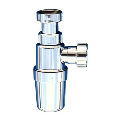 MRW1-CP-ANW Сифон бутылочный (1 1/4"'x32мм) без выпуска; выход компрессионный Ду=32мм; цвет-хром