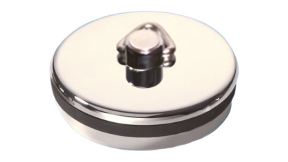 CP2T Пластиковая пробка с треугольным держателем для выпуска с 70/85/113мм решеткой; цвет-хром