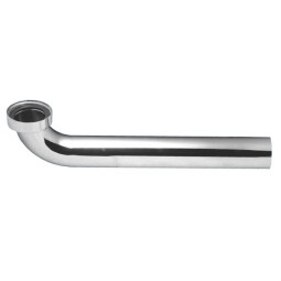 HC12L-32-CB Отводная труба (L285мм) под 90° металлическая; вход 1 1/4"«мама», выход Дн=32мм; цвет-х