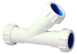 40Y-WH  Тройник косой компрессионный Ду=40ммхДу=40ммхДу=40мм; цвет-белый