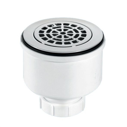 MRS8CPBR-VL Сифон бутылочный для поддона (сливное отверстие 90-100мм) с латунными выпуском (D110мм,