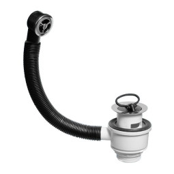 OF1S-60 Слив-перелив под круглое отверстие перелива регулируемый (L235ммхD25мм, 60мм нержавеющая ре