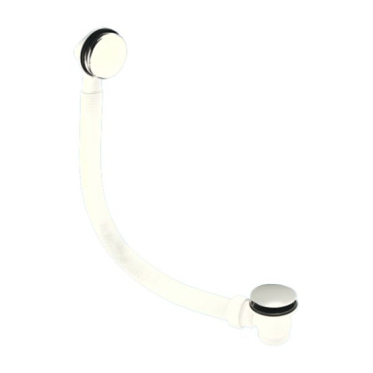 MRB10-A Слив-перелив (L500ммхD34мм) для ванн/поддонов с металлическими 70мм сливной решеткой и проб