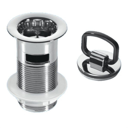 CW1H Выпуск (60мм сливная решетка) хромированный с внутренним переливом, контргайкой и хромированно