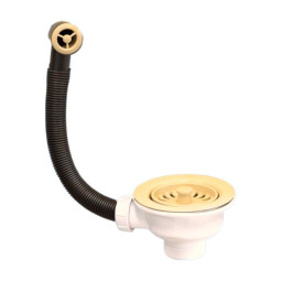 OF2-113S-CPNE Слив-перелив D113мм цвет-шампанское, фактура гранит