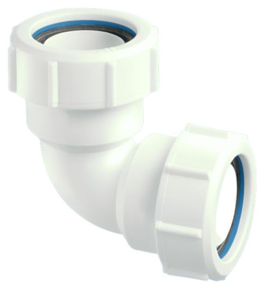 50A-WH Отвод на 90° компрессионный Ду=50ммхДу=50мм; цвет-белый