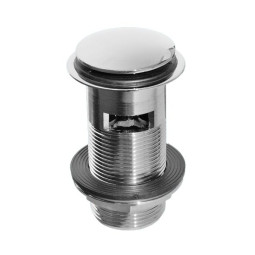 CW50-CB Выпуск (60мм сливная решетка, 50мм пробка тип-"кнопка") металлический с внутренним переливо