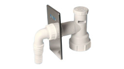 HC14WM32 Адаптер для подключения слива бытовой техники с вентиляционным клапаном и декоративной хро