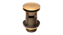 CW60-AB Выпуск (60мм сливная решетка и пробка тип-"кнопка") металлический с внутренним переливом и