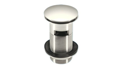 CW60-CB Выпуск (60мм сливная решетка и пробка тип-"кнопка") металлический с внутренним переливом и