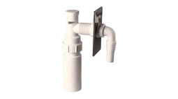 HC14WM50 Адаптер для подключения слива бытовой техники с вентиляционным клапаном и декоративной хро