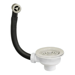 OF2-113S-PWG Слив-перелив D113мм цвет-полярный белый, фактура гранит