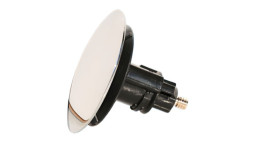 CW60-PLUG Пробка (D60мм) металлическая с резьбовым окончанием для выпуска тип-"кнопка"; цвет-хром