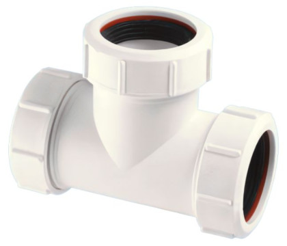 50E-WH Тройник компрессионный Ду=50ммхДу=50ммхДу=50мм; цвет-белый