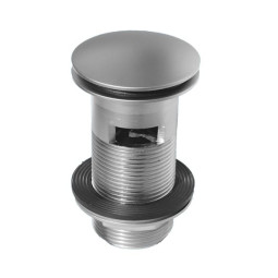 CW60-SC Выпуск (60мм сливная решетка и пробка тип-"кнопка") металлический с внутренним переливом и