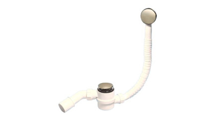 MRB11-SN Трап бутылочный (1 1/2"х40мм) для ванн с раздвиж.переливом (L330-700ммхD34мм), металл.70мм