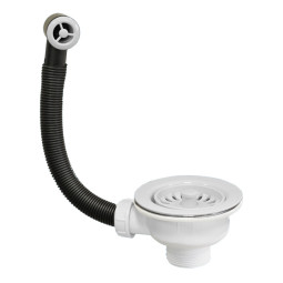 OF2-113S-WH Слив-перелив D113мм цвет-ярко белый