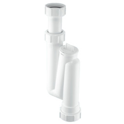 MRW3 Сифон трубный S-образный (1 1/4"'x32мм) без выпуска; вертикальный компрессионный выход Ду=32мм