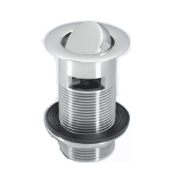 CW60SP-CB  Выпуск (60мм сливная решетка) металлический с внутренним переливом, контргайкой и вертящ