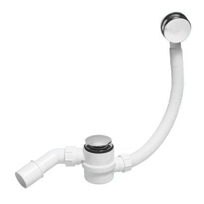 MRB12 Трап бутылочный (1 1/2"х40мм) для ванн с переливом (L700ммхD34мм), металлическими 70мм сливно