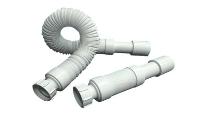MRMF103S Труба гофрированная раздвижная (L255-300мм, D50мм); вход 1 1/4"«мама», выход Дн=40/50мм