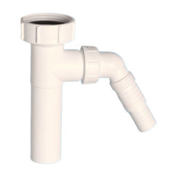 TEE1  Вставка (1 1/4"«мама»хДн=32мм) с адаптером под углом для слива бытовой техники; высота 146мм