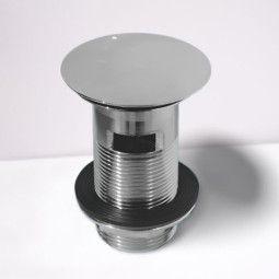 CW70-CB Выпуск (60мм сливная решетка, 70мм пробка тип-"кнопка") металлический с внутренним переливо