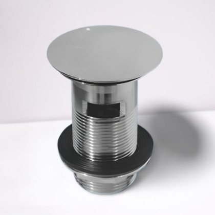 CW70-CB Выпуск (60мм сливная решетка, 70мм пробка тип-"кнопка") металлический с внутренним переливо