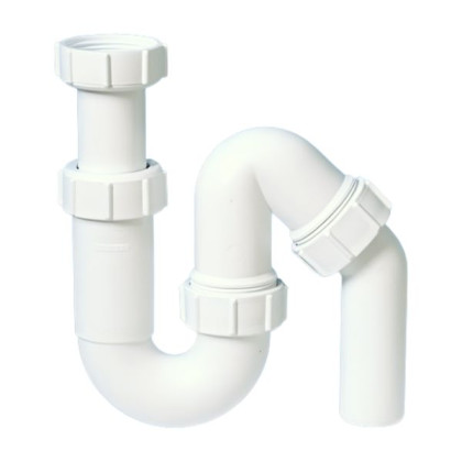 MRW5 Сифон трубный Р/S-образный (1 1/4"х32мм) без выпуска c универсальной отводной трубой D32мм; вы