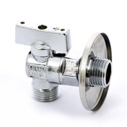 Кран угл 1/2-1/2 ш/ш с роз. Н/Ж 883 Bugatti