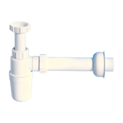 MRSK1-NW Сифон бутылочный (1 1/2"х32мм) без выпуска, с отводной трубой D40мм и отражателем; выход к