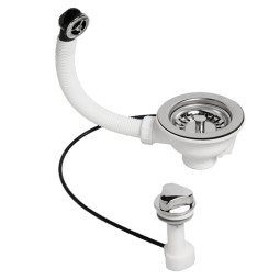 OF2-PUS113S  Слив-перелив (L350ммхD25мм,113мм нержавеющие решетки) под круглое отверстие перелива с