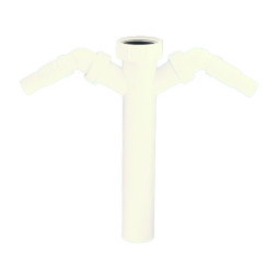 TEE4  Вставка (1 1/2"«мама»хДн=40мм) с 2-мя адаптерами под углом для слива бытовой техники; высота