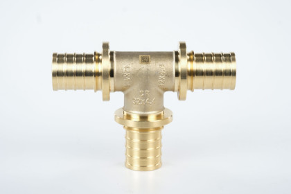 Rehau Тройник равнопрох. 32 MX латунь