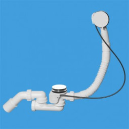 MRB14BWH-PB  Трап для ванн с раздвижным автопереливом (L380-700ммхD34мм), металлическими поворотной