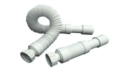 MRMF120S Труба гофрированная раздвижная (L750-2000мм, D50мм); вход 1 1/4"«мама», выход Дн=40/50мм