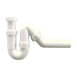 MRSK12 Сифон трубный P/S-образный (1 1/2"х40мм) без выпуска с универсальной отводной трубой D40мм;