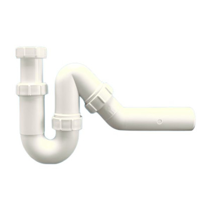 MRSK12 Сифон трубный P/S-образный (1 1/2"х40мм) без выпуска с универсальной отводной трубой D40мм;