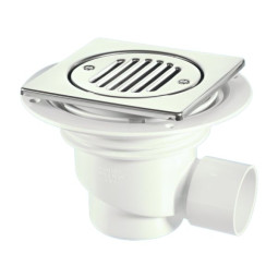 TSG1T6SS-50P Трап напольный с квадратной металлической (150ммх150мм, полированная нержавейка) насад